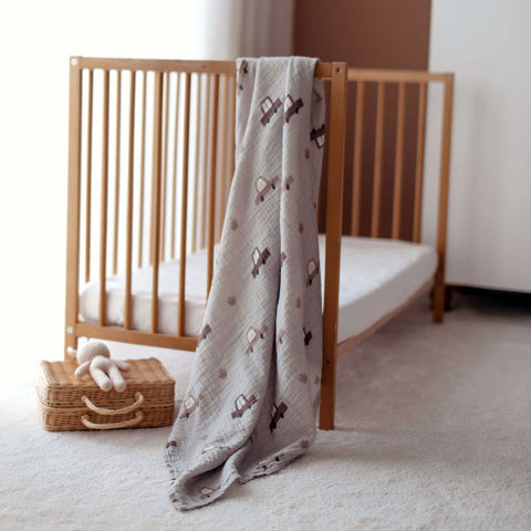 Cars Organic Crinkle Square Muslin Swaddle