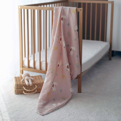 Lady Goose Organic Crinkle Square Muslin Swaddle